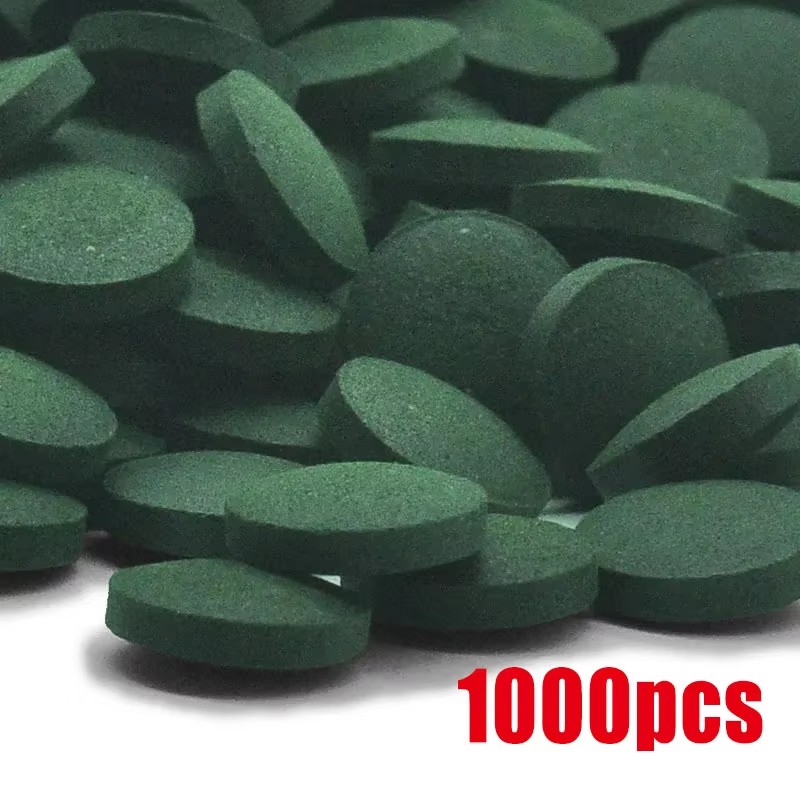 Spirulina Tablet Organic - 100/500/1000개 고순도 스피루리나 정제, 나선형 해조류